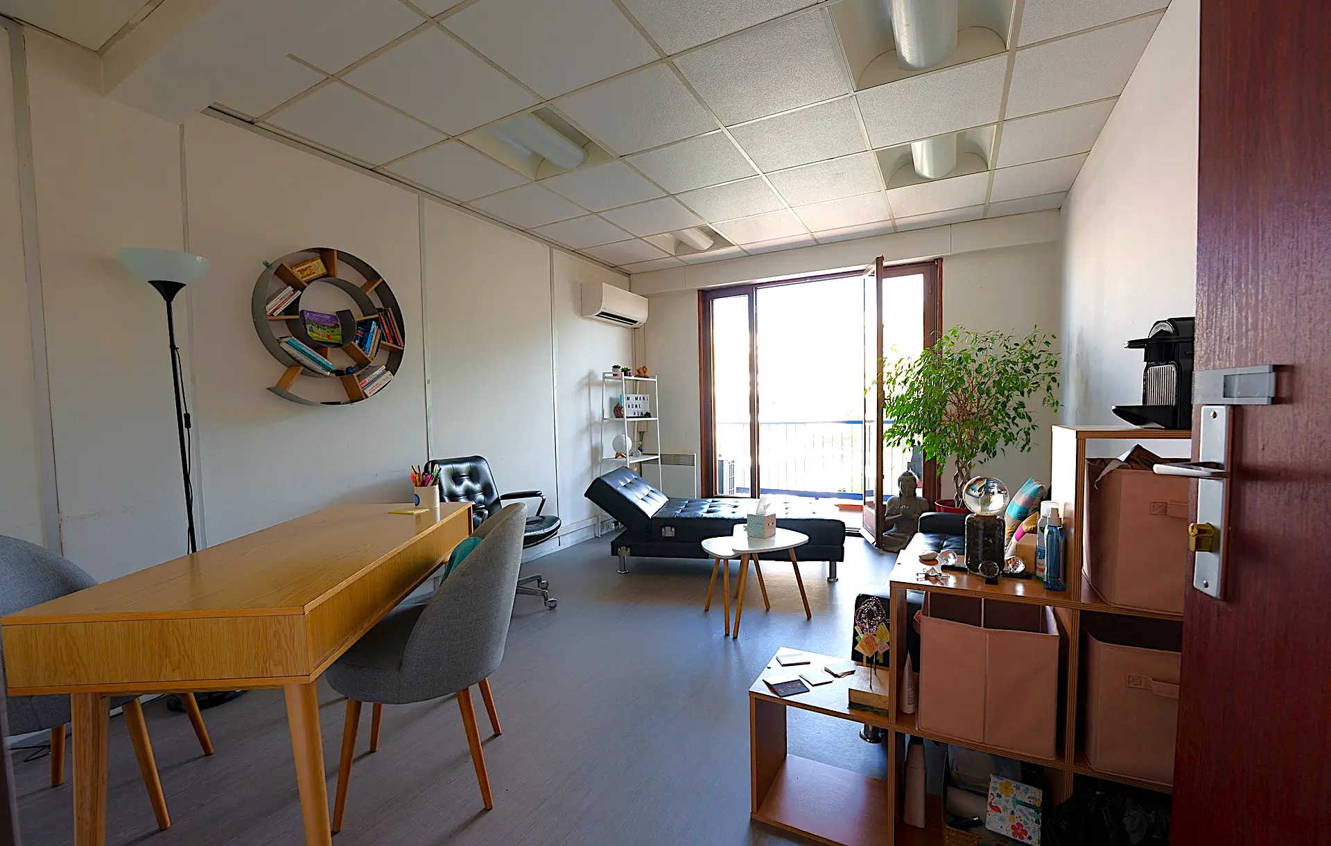 Vue d'ensemble du cabinet de psychothérapie